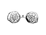Alexandra, Queen, copper coin of. Left: anchor, `Queen Alexandra`. Right: 8-ray star, perhaps alluding to the star of Balaam (Num.24.17),